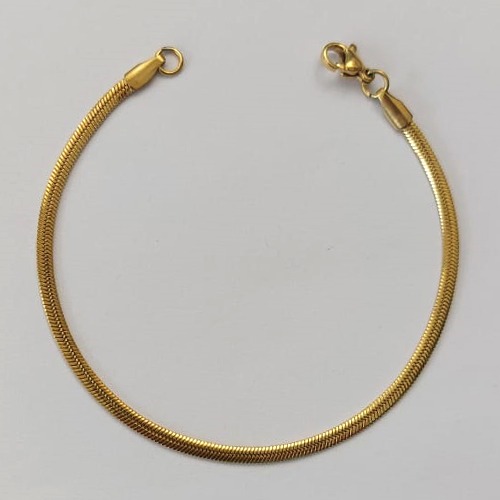 PULSEIRA EM AÇO INOXIDÁVEL DOURADA - PULSEIRA LACRAIA DOURADA - TAMANHO: 17CM - COMPOSIÇÃO: AÇO INOXIDÁVEL - (AÇO1515)ACPS000626
