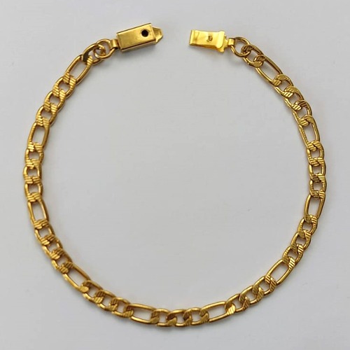PULSEIRA EM AÇO INOXIDÁVEL DOURADA -  PULSEIRA 3X1 LARGURA 4MM - TAMANHO: 20CM FECHO GAVETA  - COMPOSIÇÃO: AÇO INOXIDÁVEL - (AÇO1516)ACPS000627