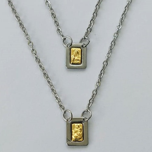 ESCAPULÁRIO EM AÇO INOXIDÁVEL - ESCAPULÁRIO NOSSA SENHORA DO CARMO - TAMANHO: 60CM - COMPOSIÇÃO: AÇO INOXIDÁVEL - (AÇO1536)ACES000066