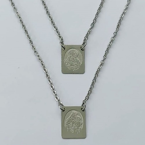 ESCAPULÁRIO EM AÇO INOXIDÁVEL(CX93) - ESCAPULÁRIO NOSSA SENHORA DO CARMO - TAMANHO: 60CM - COMPOSIÇÃO: AÇO INOXIDÁVEL - (AÇO1547)) ACES000077