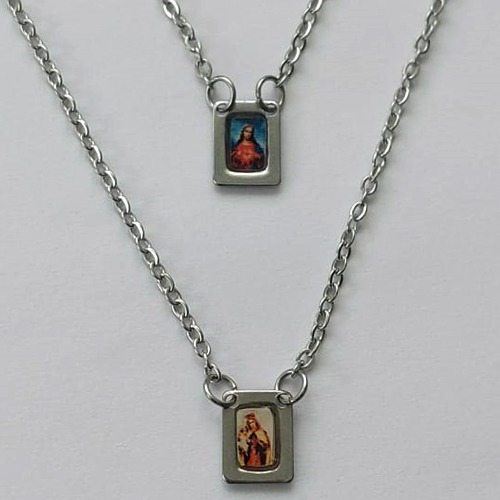 ESCAPULÁRIO EM AÇO INOXIDÁVEL - ESCAPULÁRIO NOSSA SENHORA DO CARMO - TAMANHO: 60CM - COMPOSIÇÃO: AÇO INOXIDÁVEL - (AÇO1554) ACES000084