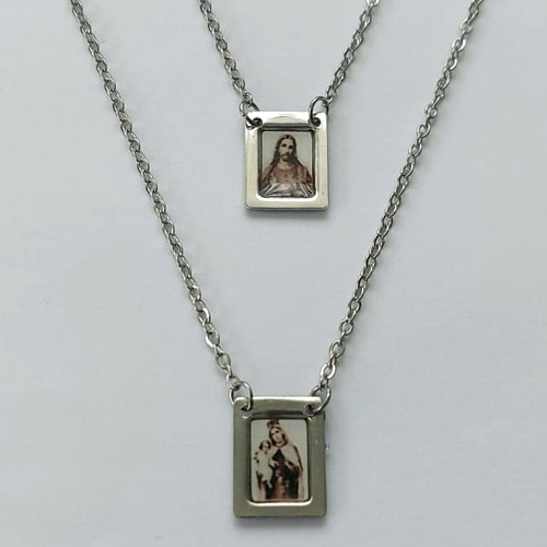 ESCAPULÁRIO EM AÇO INOXIDÁVEL - ESCAPULÁRIO NOSSA SENHORA DO CARMO - TAMANHO: 60CM - COMPOSIÇÃO: AÇO INOXIDÁVEL - (AÇO1560)ACES000090
