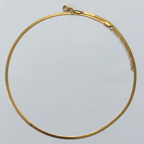 CORRENTE EM AÇO INOXIDÁVEL DOURADO - CORRENTE LACRAIA  40CM LARGURA 1MM FECHO LAGOSTA COMPOSIÇÃO: AÇO INOXIDÁVEL - (AÇO1571) ACCR000169