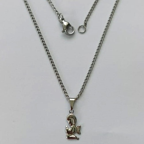 GARGANTILHA EM AÇO INOXIDÁVEL - GARGANTILHA 40CM(AÇO01) COM PINGENTE ANJINHO 7MM - COMPOSIÇÃO: AÇO INOXIDÁVEL - (AÇO1614) ACGG000305