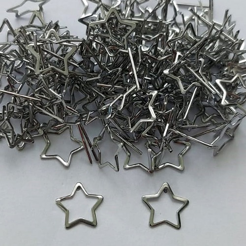BRINCO EM AÇO INOXIDÁVEL - BRINCO DE PINO ESTRELA VAZADA 10MM - COMPOSIÇÃO: AÇO INOXIDÁVEL - (AÇO1626)ACBR000236