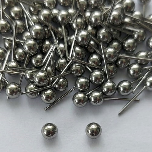 BRINCO EM AÇO INOXIDÁVEL - BRINCO DE PINO BOLINHA 4MM - COMPOSIÇÃO: AÇO INOXIDÁVEL - (AÇO1630)ACBR000240