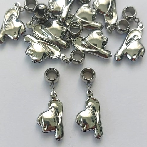 BERLOQUE EM AÇO INOXIDÁVEL - BERLOQUE CHAPÉU BOIADEIRO 12X20MM  - COMPOSIÇÃO: AÇO INOXIDÁVEL - (AÇO1740) ACBQ000055
