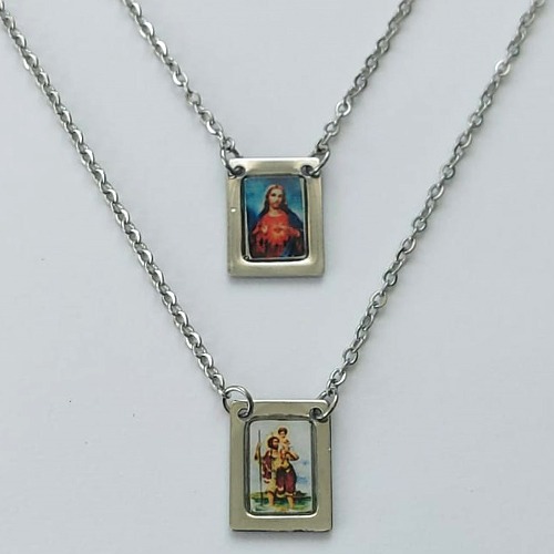 ESCAPULÁRIO EM AÇO INOXIDÁVEL - ESCAPULÁRIO SÃO CRISTOVÃO - TAMANHO: 60CM - COMPOSIÇÃO: AÇO INOXIDÁVEL - (AÇO1874) ACES000092