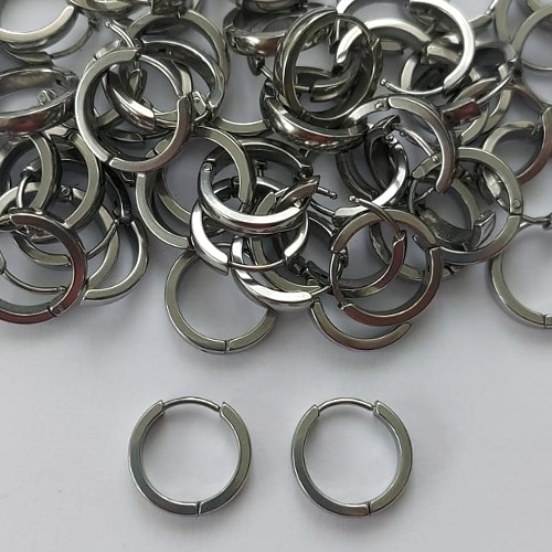 BRINCO EM AÇO INOXIDÁVEL - BRINCO ARGOLA DE PRESSÃO 10MM - COMPOSIÇÃO: AÇO INOXIDÁVEL - (AÇO1997) ACBR000399