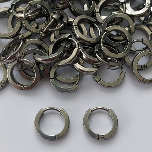 BRINCO EM AÇO INOXIDÁVEL - BRINCO ARGOLA DE PRESSÃO 12MM -  COMPOSIÇÃO: AÇO INOXIDÁVEL - (AÇO1999)ACBR000397