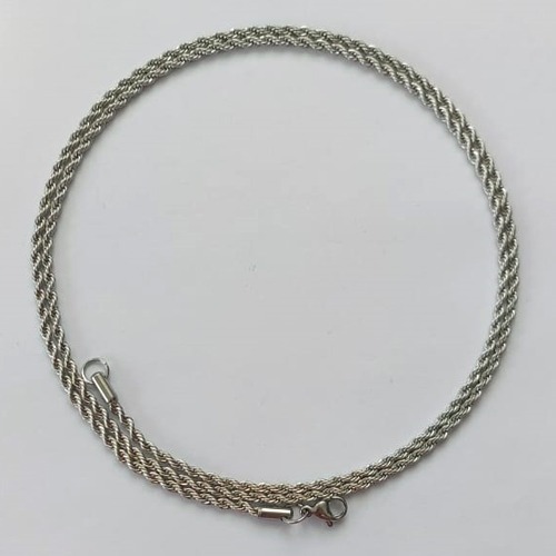 CORRENTE EM AÇO INOXIDAVEL - CORDÃO BAIANO LARGURA 1,5MM - TAMANHO: 70CM - FECHO LAGOSTA - (AÇO2045) ACCR000185