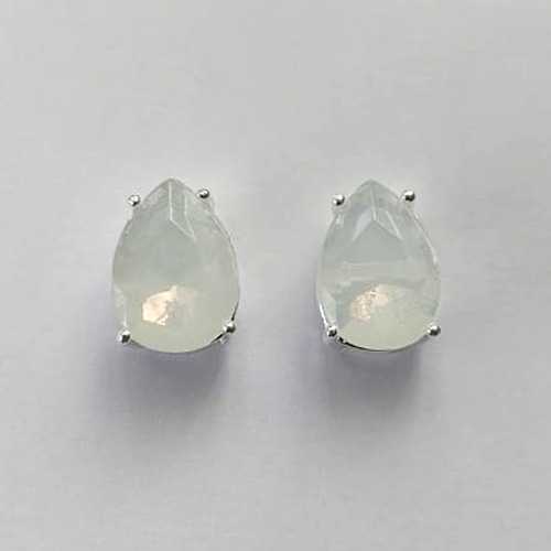 BRINCO FOLHEADA A PRATA COM 50 MILÉSIMOS + VERNIZ DIAMOND - BRINCO DE PINO BASE ALTA FUSÃO BRANCO 10X14MM (PRA458) PRBR001215
