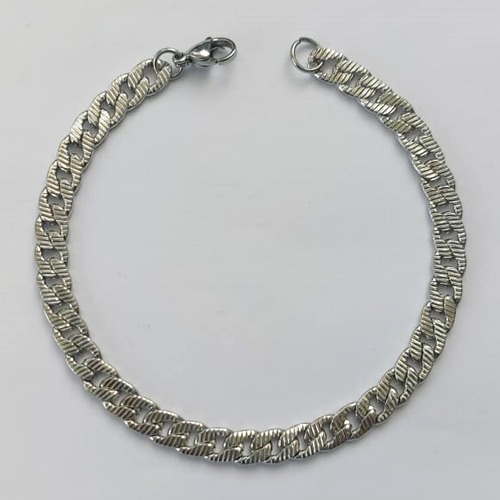 PULSEIRA EM AÇO INOXIDÁVEL - LARGURA 5MM  TAMANHO 20CM - - FECHO LAGOSTA - COMPOSIÇÃO: AÇO INOXIDÁVEL -  (AÇO2053) ACPS000708