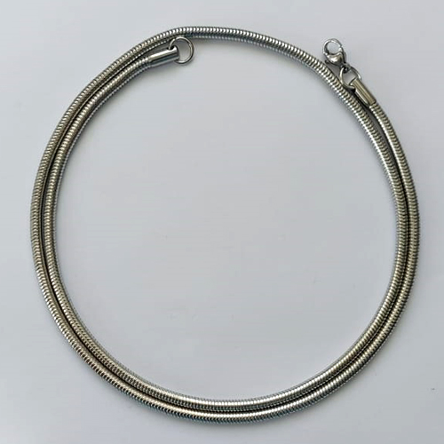 CORRENTE EM AÇO INOXIDÁVEL - CORRENTE RABO DE RATO - LARGURA 2,5MM  TAMANHO 60CM - FECHO LAGOSTA - COMPOSIÇÃO: AÇO INOXIDÁVEL (AÇO2059) ACCR000189