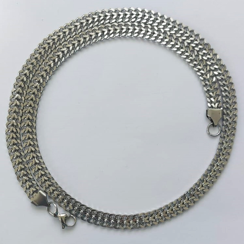CORRENTE EM AÇO INOXIDÁVEL - CORRENTE LARGURA 8MM  TAMANHO 60CM - FECHO LAGOSTA - COMPOSIÇÃO: AÇO INOXIDÁVEL (AÇO2060) ACCR000190