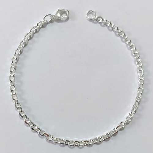 PULSEIRA FOLHEADA A PRATA COM 50 MILÉSIMOS + VERNIZ DIAMOND - PULSEIRA CARTIER CURTA 21CM PRPS001172