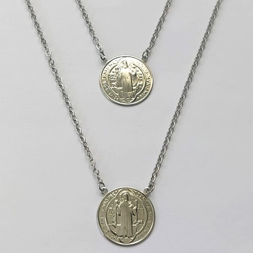 ESCAPULÁRIO EM AÇO INOXIDÁVEL -  ESCAPULÁRIO (AÇO03C) SÃO BENTO 19MM - TAMANHO: 70CM - COMPOSIÇÃO: AÇO INOXIDÁVEL - (AÇO2098) ACES000110