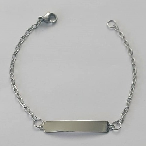 PULSEIRA EM AÇO INOXIDÁVEL- (ACO12) - PULSEIRA CHAPINHA LISA 30MM TAMANHO 14CM - LARGURA 4MM - FECHO LAGOSTA - COMPOSIÇÃO: AÇO INOXIDÁVEL - (AÇO2126) ACPS000717