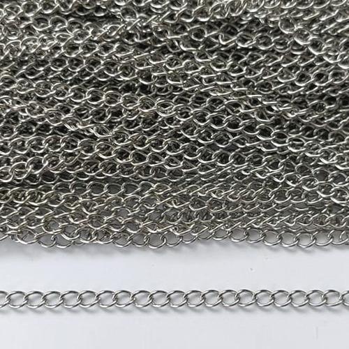 CORRENTE EM AÇO INOXIDÁVEL PARA EXTENSOR - (BCOL010) CORRENTE 0,5MM (VENDIDA POR METRO) - (AÇO2193) ACCR000194