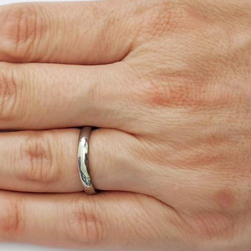 ALIANÇA EM AÇO INOXIDÁVEL 316L LISA 2.8MM (VALOR UNITÁRIO) ACAL000030