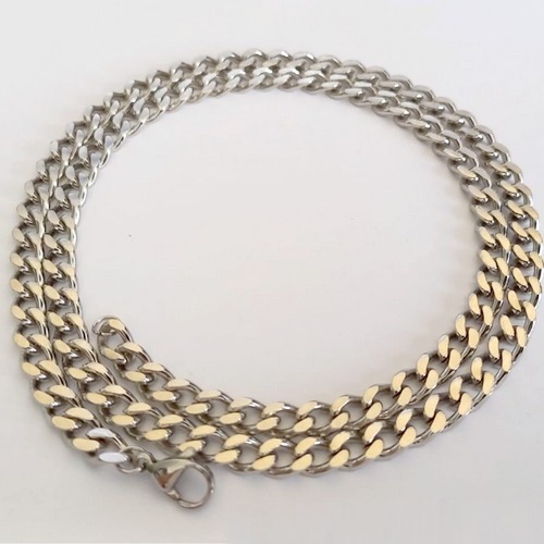 CORRENTE EM AÇO INOXIDÁVEL - CORRENTE 60CM COM FECHO LAGOSTA - LARGURA 5.2MM - (AÇO18) ACCR000200