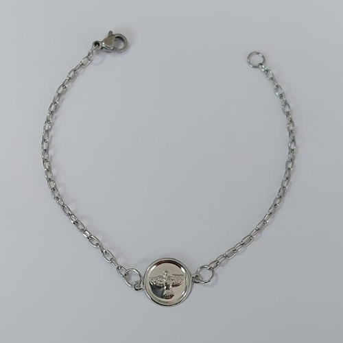 PULSEIRA EM AÇO INOXIDÁVEL - (ACO12) - PULSEIRA ESPÍRITO SANTO 11MM TAMANHO 18CM - FECHO LAGOSTA - COMPOSIÇÃO: AÇO INOXIDÁVEL - (AÇO2345) ACPS000730