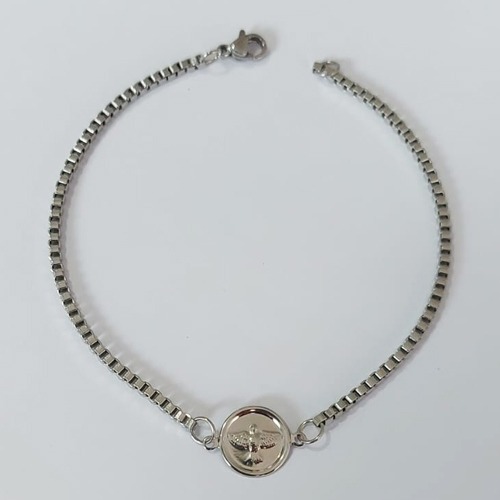 PULSEIRA EM AÇO INOXIDÁVEL - (ACO1035) - PULSEIRA ESPÍRITO SANTO 11MM TAMANHO 18CM - FECHO LAGOSTA - COMPOSIÇÃO: AÇO INOXIDÁVEL - (AÇO2344) ACPS000731