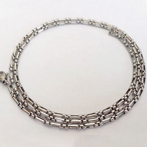 CORRENTE EM AÇO INOXIDÁVEL - CORRENTE 50CM COM FECHO LAGOSTA - LARGURA 2,5MM - (BCOL058) ACCR000203