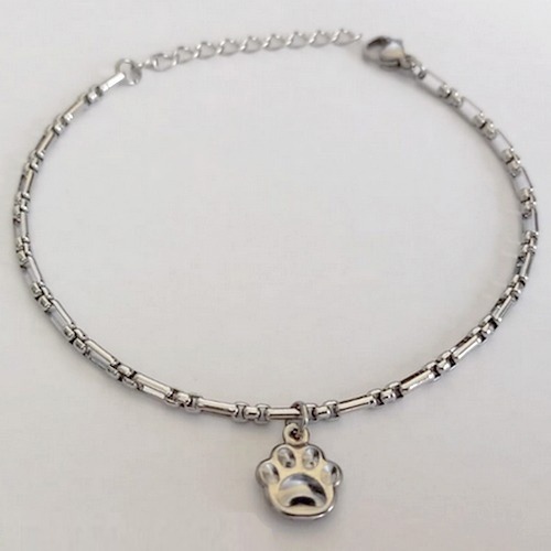 PULSEIRA EM AÇO INOXIDÁVEL - (BCOL058) - PULSEIRA TAMANHO 18CM COM PINGENTE PATINHA PET 9MM - FECHO LAGOSTA + EXTENSOR- COMPOSIÇÃO: AÇO INOXIDÁVEL - ACPS000736