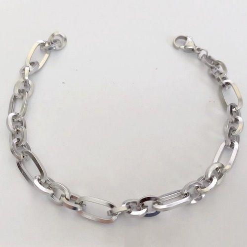 PULSEIRA EM AÇO INOXIDÁVEL - (BCOL068) - PULSEIRA TAMANHO 25CM - FECHO LAGOSTA - COMPOSIÇÃO: AÇO INOXIDÁVEL - ACPS000739
