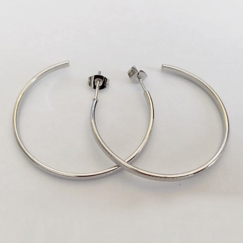 BRINCO EM AÇO INOXIDÁVEL - BRINCO DE ARGOLA 3,5CM LARGURA 2MM- COMPOSIÇÃO: AÇO INOXIDÁVEL - ACBR000476