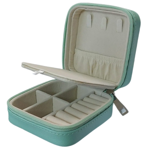 PORTA JÓIAS EM CAMURÇA 5X10X10 VERDE CLARO PREB000065