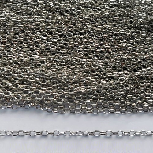 CORRENTE EM AÇO INOXIDÁVEL PRONTO PARA MONTAGEM (AÇO08) - CORRENTE VENDIDA POR METRO - LARGURA 2,2MM - (ACO1080) - ACCR000213