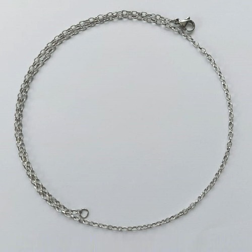 CORRENTE EM AÇO INOXIDÁVEL - (ACO08) TAMANHO 50CM - LARGURA 2,2MM - FECHO LAGOSTA - COMPOSIÇÃO: AÇO INOXIDÁVEL - (AÇO1094)- ACCR000215