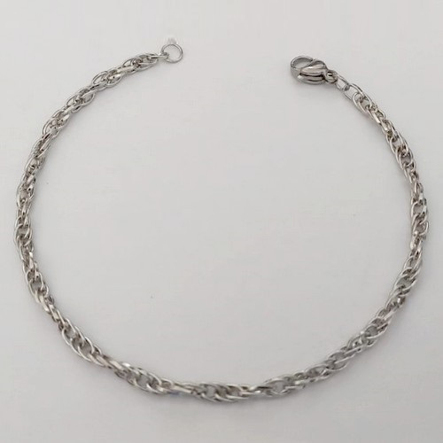 PULSEIRA EM AÇO INOXIDÁVEL - PULSEIRA CORDÃO - TAMANHO 21CM - LARGURA 3,3MM (AÇO26) - FECHO LAGOSTA - COMPOSIÇÃO: AÇO INOXIDÁVEL - ACPS000758