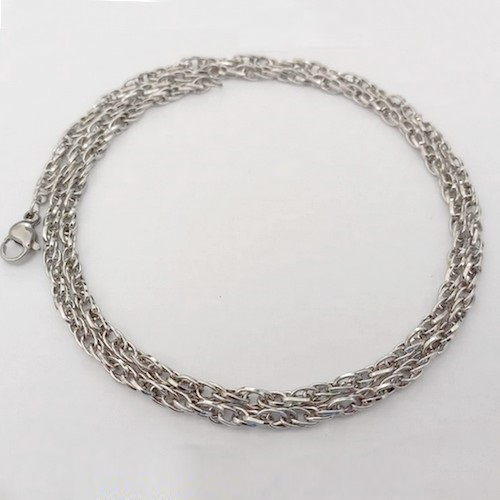 CORRENTE EM AÇO INOXIDÁVEL - CORRENTE CORDÃO - TAMANHO 70CM - LARGURA 3,3MM (AÇO26) - FECHO LAGOSTA - COMPOSIÇÃO: AÇO INOXIDÁVEL - ACCR000222