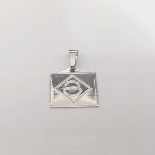 PINGENTE EM AÇO INOXIDÁVEL - PINGENTE BANDEIRA DO BRASIL 1X1,5CM - COMPOSIÇÃO: AÇO INOXIDÁVEL - ACPG000087