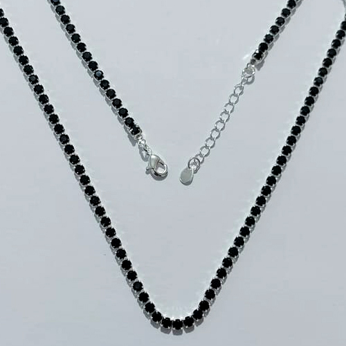 SHOCKER FOLHEADA A PRATA COM 50 MILÉSIMOS + VERNIZ DIAMOND - SHOCKER 40CM RIVIERA COM PEDRAS PRETAS - PRSH000183