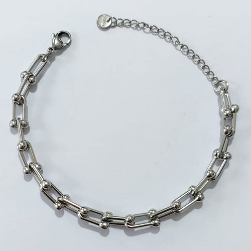 PULSEIRA EM AÇO INOXIDÁVEL - PULSEIRA 16CM COM ELOS DEGRADÊ + EXTENSOR E FECHO LAGOSTA - ACPS000773