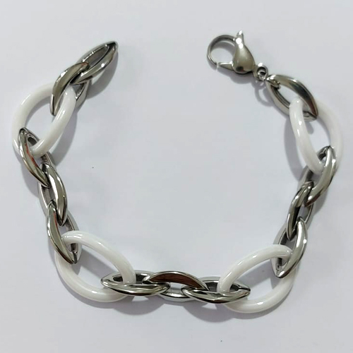 PULSEIRA EM AÇO INOXIDÁVEL - PULSEIRA 19CM COM ELOS E FECHO LAGOSTA - ACPS000774