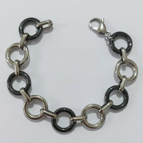 PULSEIRA EM AÇO INOXIDÁVEL - PULSEIRA 18CM COM ELOS E FECHO LAGOSTA - ACPS000775