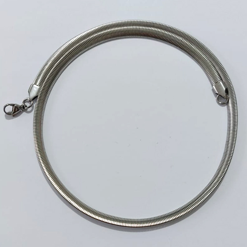 CORRENTE EM AÇO INOXIDÁVEL - CORRENTE LACRAIA 45CM LARGURA 4MM - FECHO LAGOSTA - ACCR000236