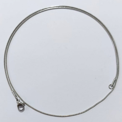 CORRENTE EM AÇO INOXIDÁVEL - CORRENTE 45CM RABO DE RATO - FECHO LAGOSTA - ACCR000238