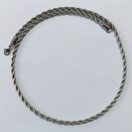 CORRENTE EM AÇO INOXIDÁVEL - CORRENTE 50CM CORDÃO BAIANO LARGURA 2MM - FECHO LAGOSTA - ACCR000239