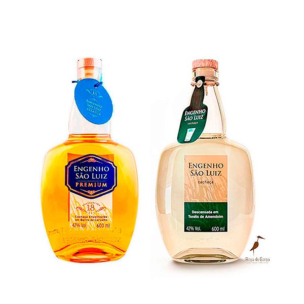 Kit Engenho São Luiz Amendoim e Premium Carvalho 600ml - Cachaça Premiadas (Cód. 01221222/01260223)