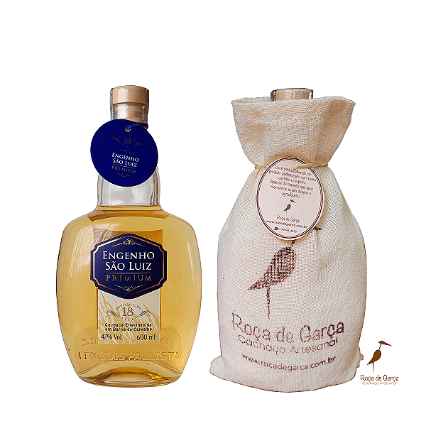 Cachaça Engenho São Luiz Premium Carvalho 600ml - (Cód. O112-0622) - (não acompanha copo/taça)