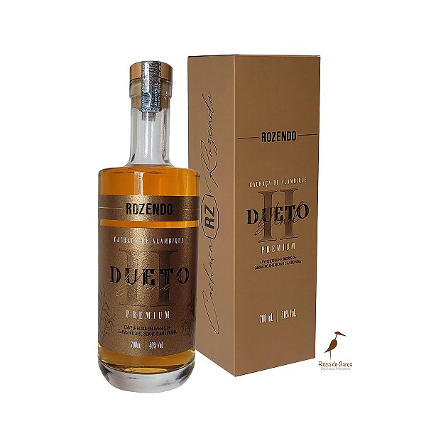 Cachaça Alambique Rozendo Premium Dueto Carvalho Americano e Amburana 700ml . (MG000453-7.000036)