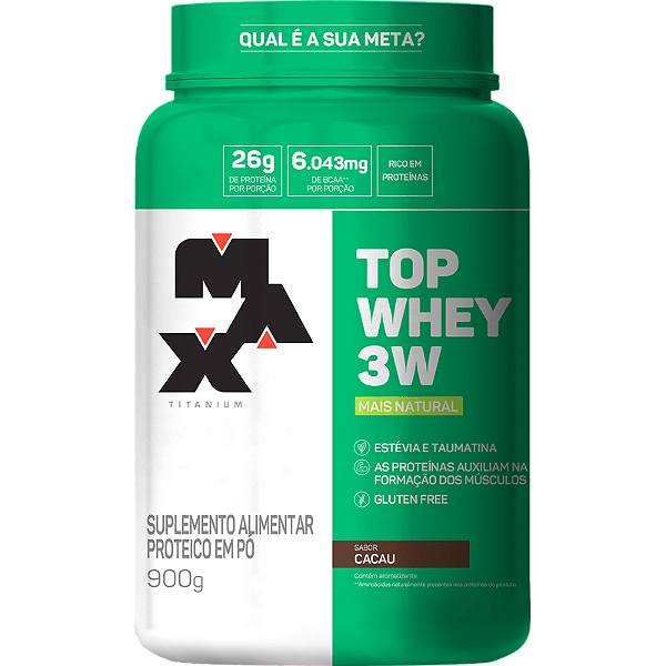 Top Whey 3W + Natural 900G - Max Titanium