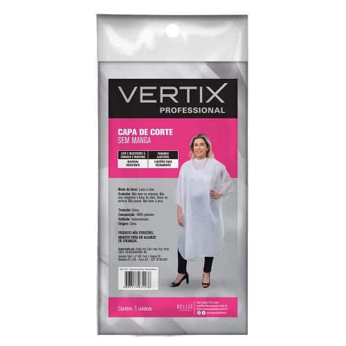 CAPA DE CORTE SEM MANGA SIMPLES PRETA VERTIX