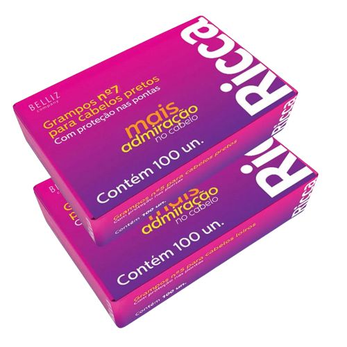 GRAMPO PARA CABELO N7 PRETO CAIXA